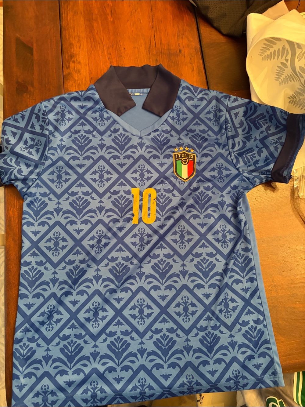 Italy Kids' Blue Football Jersey with Number 10